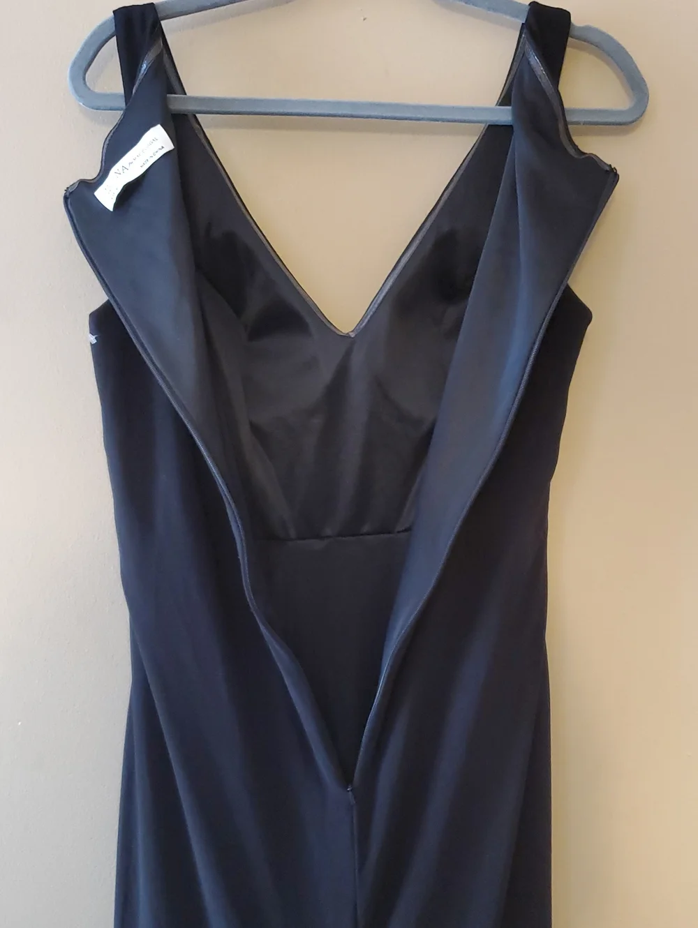 Mac Duggal Ieena 26513 Black Ruched Jersey V Neck Gown Maxi Dress Size 10 NWOT'S - Picture 10 of 12